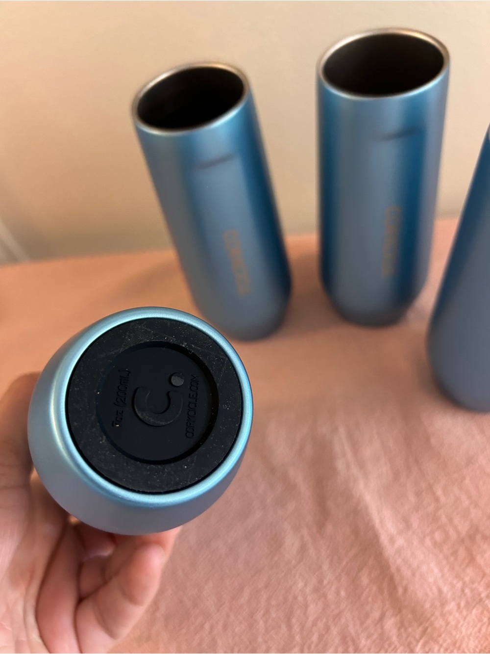 Corkcicle Blue Stainless Stemless Tumblers - Set of 4 - Picture 4 of 5